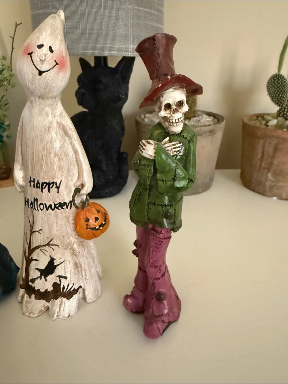 Set of 3 Halloween Wooden Figures super cute